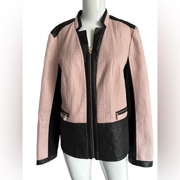 Gerry Weber Pink and Black Blazer with Fitted Silhouette - Picture 2 of 5